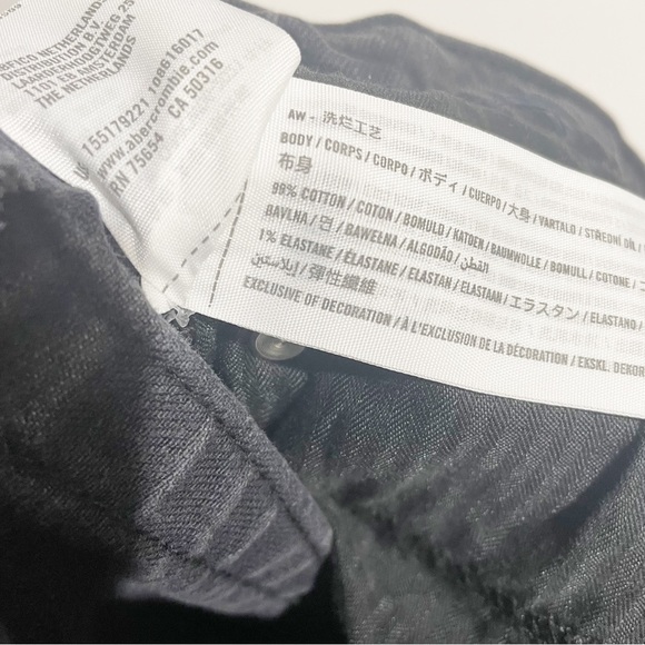 Abercrombie & Fitch 90th Straight ultra high rise jeans black  31/12 curve love - Picture 5 of 6